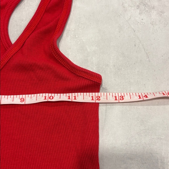 Guess Red Ribbed Tank Top - Picture 7 of 8
